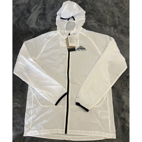 SMALL Nike Trail Aireez Lightweight Windbreaker Running Zip Jacket DX6883-100